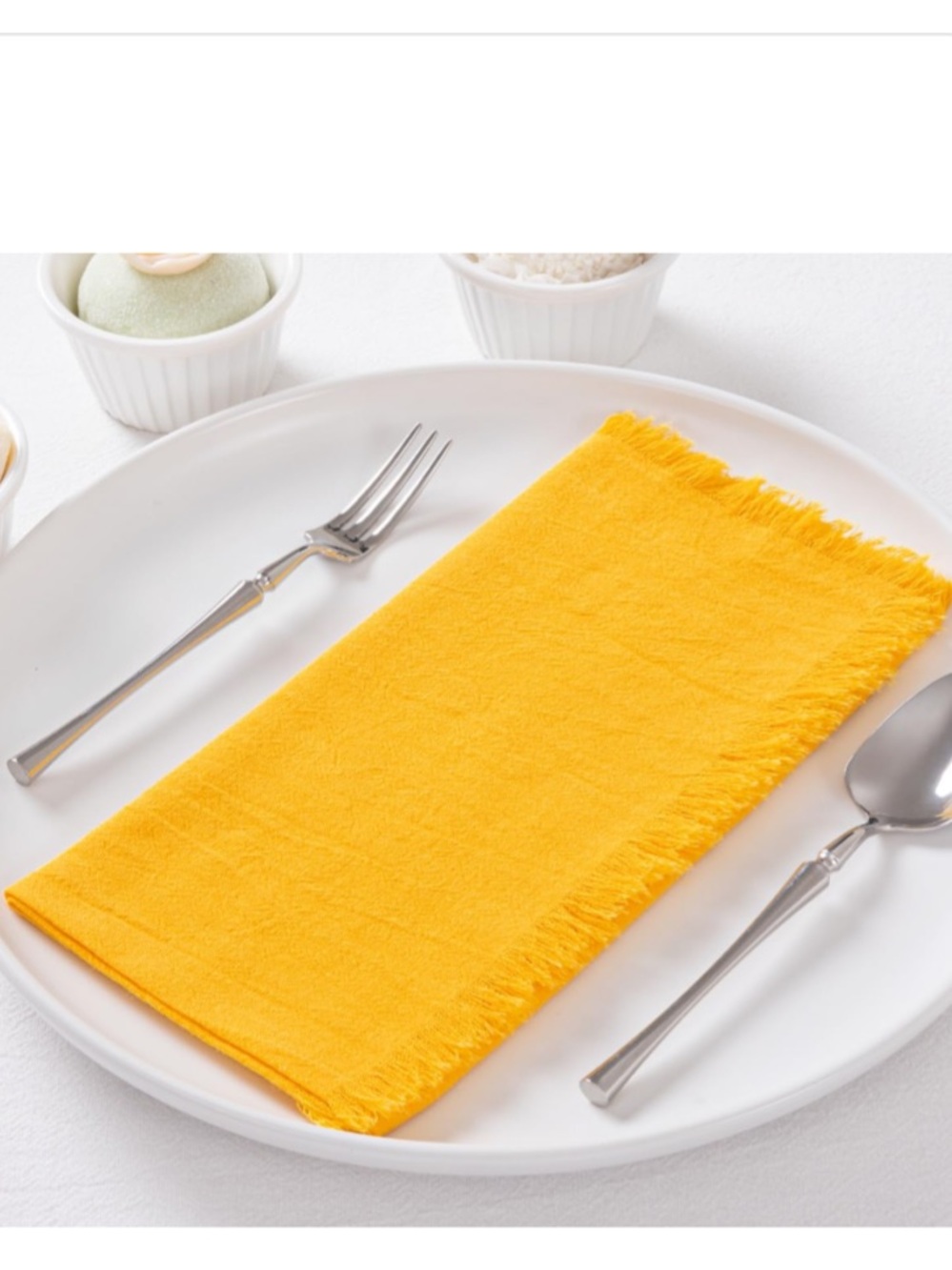 GOLD Fall Cotton Linen Washable Cloth Napkins SQUARE 17x17” (6-pack)